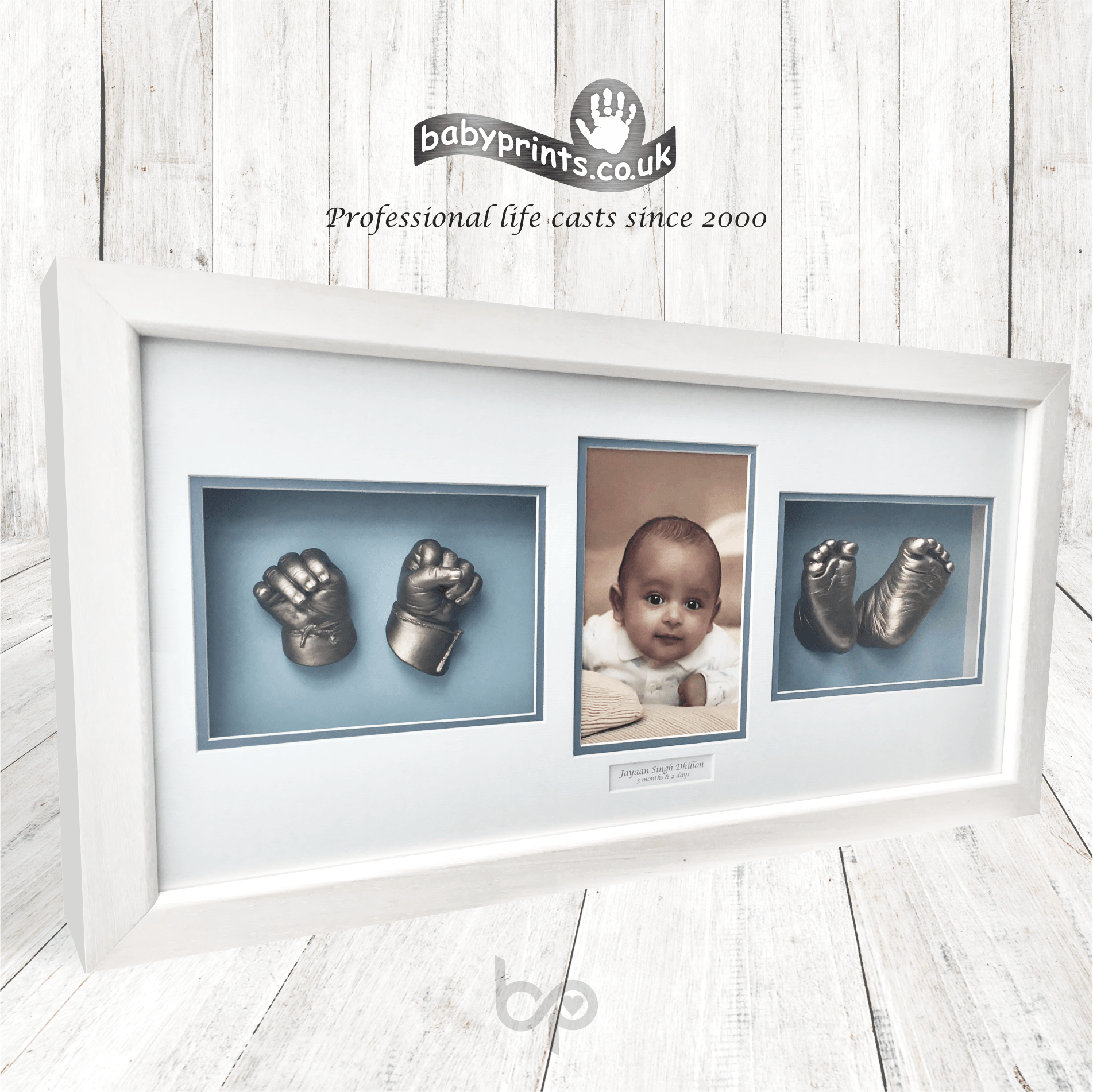 Babyprint Photo frame Blue for boy sq1